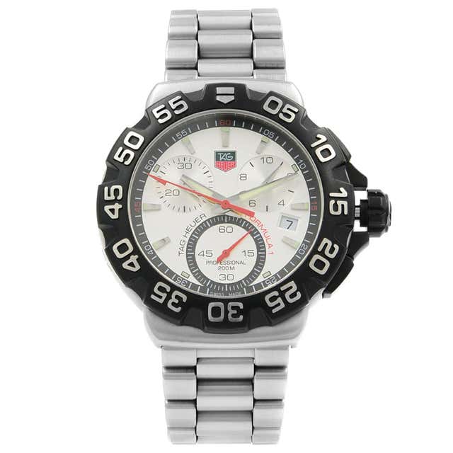 TAG Heuer Formula One F1 Chrono Silver Dial Steel Quartz Watch CAH1111.BA0850 For Sale at 1stdibs