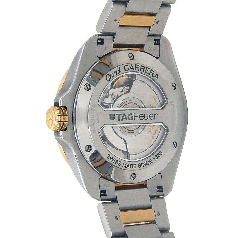 Men's TAG Heuer Grand Carrera 18k Yellow Gold & Stainless Steel Watch WAV515A.BD0903 For Sale