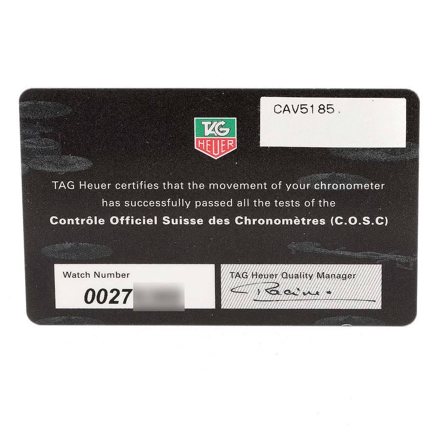 Tag Heuer Grand Carrera 36 RS Caliber PVD Titanium Watch CAV5185 Box Card For Sale 1