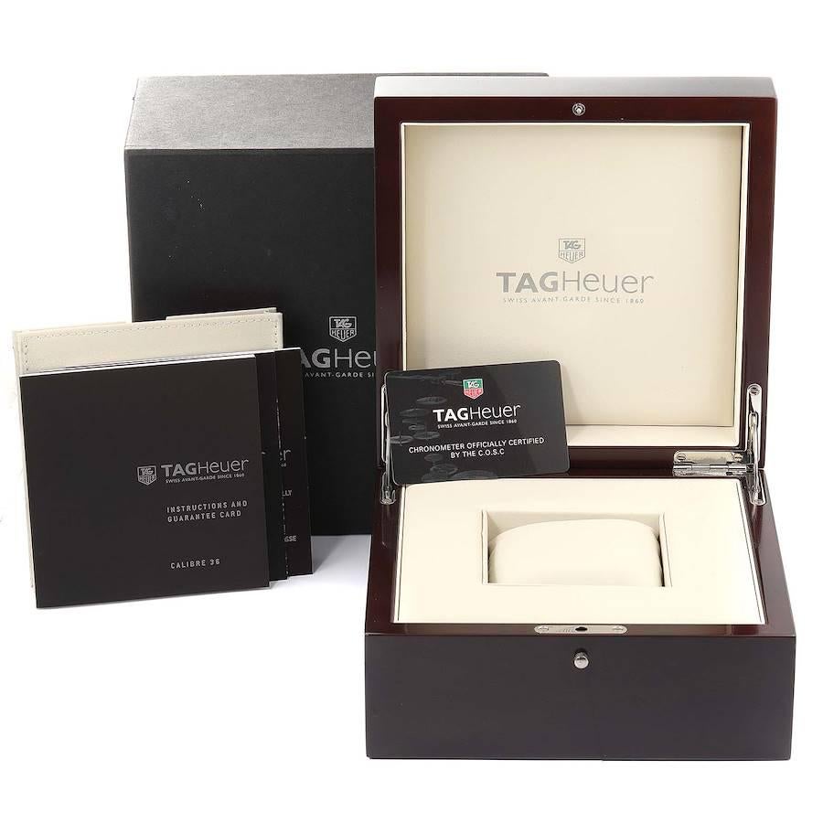 Tag Heuer Grand Carrera 36 RS Caliber PVD Titanium Watch CAV5185 Box Card For Sale 2