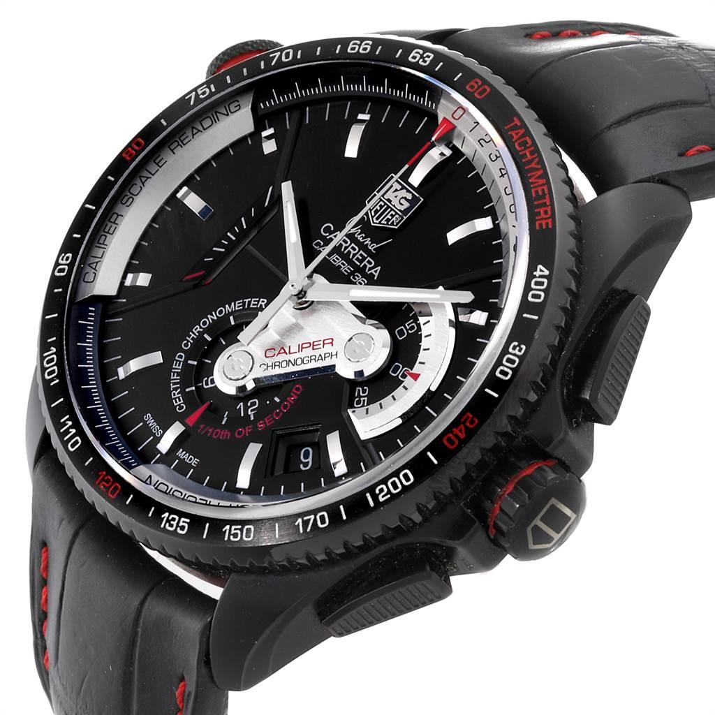 Men's TAG Heuer Grand Carrera 36 RS Caliper PVD Titanium Watch CAV5185.FC6237