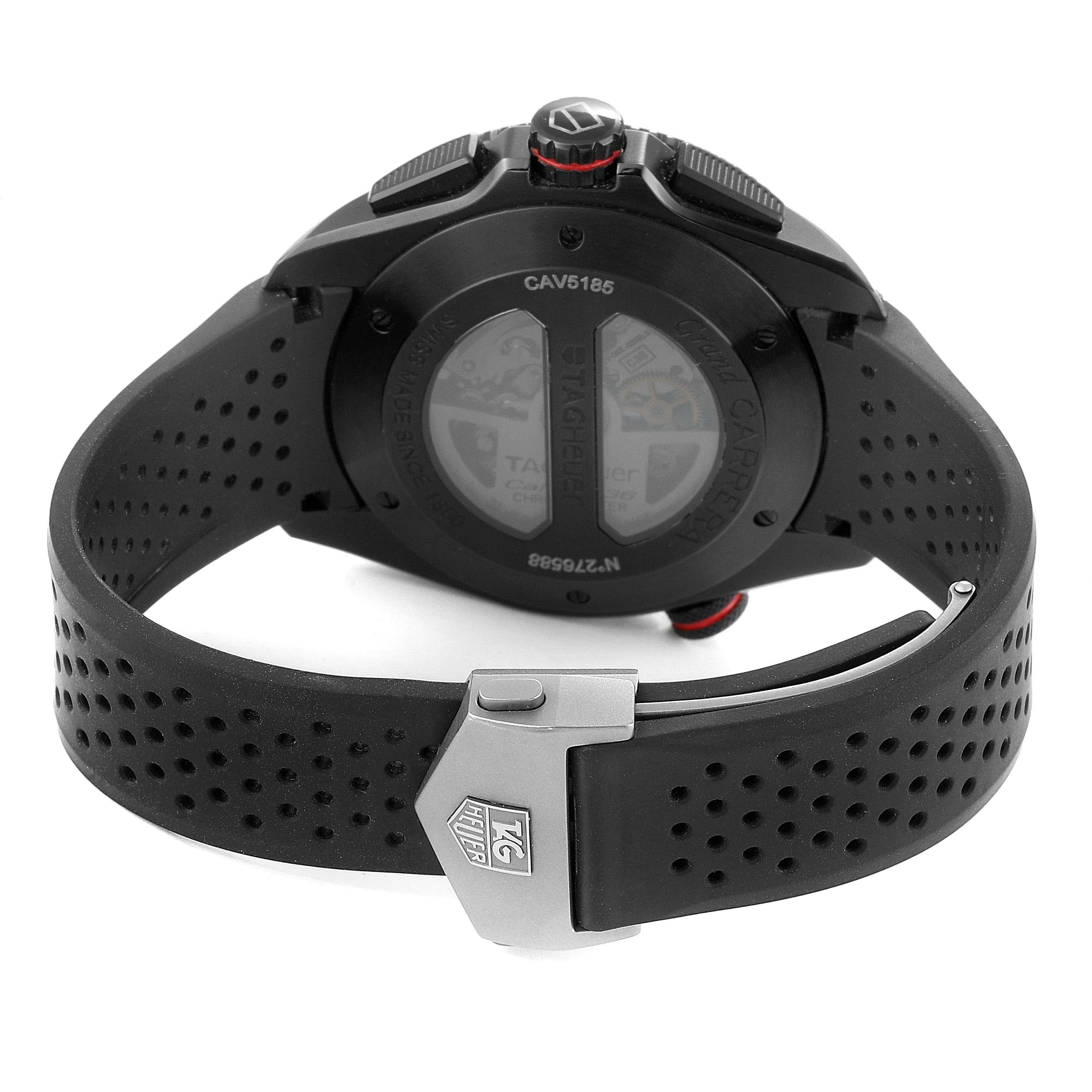 TAG Heuer Grand Carrera 36 RS Caliper PVD Titanium Watch CAV5185.FC6237 For Sale 2