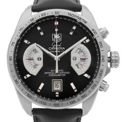 Montre automatique à cadran noir en acier Tag Heuer Grand Carrera CAV511A.FC6225