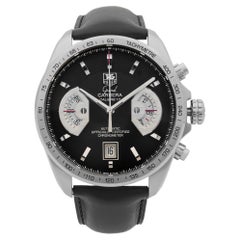 Tag Heuer Grand Carrera Steel Black Dial Automatic Watch CAV511A.FC6225 at  1stDibs