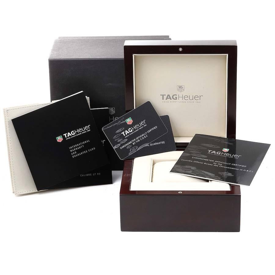 TAG Heuer Grand Carrera Schwarzes Zifferblatt Automatik Herrenuhr CAV511C Box Card im Angebot 7