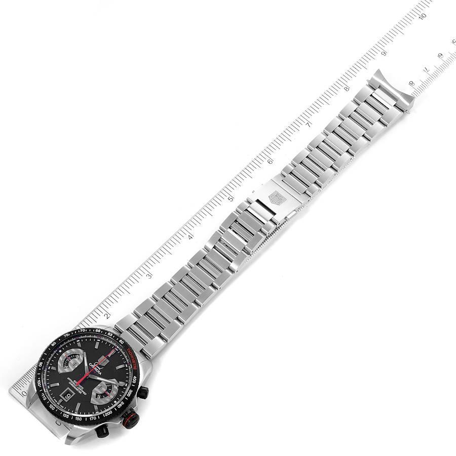 TAG Heuer Grand Carrera Schwarzes Zifferblatt Automatik Herrenuhr CAV511C Box Card im Angebot 5