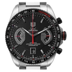 TAG Heuer Grand Carrera Schwarzes Zifferblatt Automatik Herrenuhr CAV511C Box Card