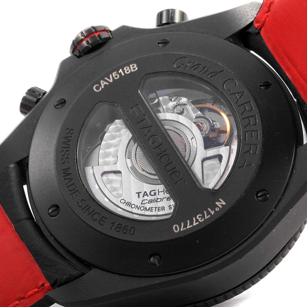 Men's TAG Heuer Grand Carrera Black PVD Men’s Watch CAV518B For Sale