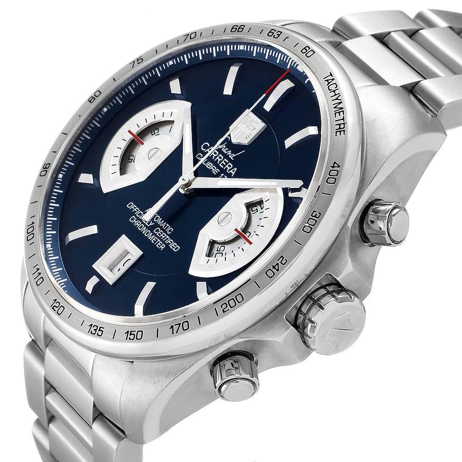 TAG Heuer Grand Carrera Herrenuhr mit blauem Zifferblatt Limitierte Auflage CAV511F Box 2