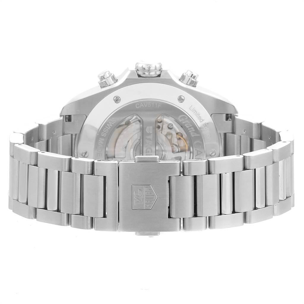 TAG Heuer Grand Carrera Blue Dial Limited Edition Men's Watch CAV511F For Sale 2