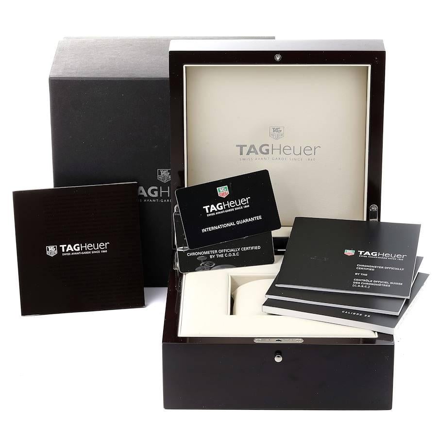 TAG Heuer Grand Carrera Calibre 36 Caliper Titanium Watch CAV5186 Box Card For Sale 2