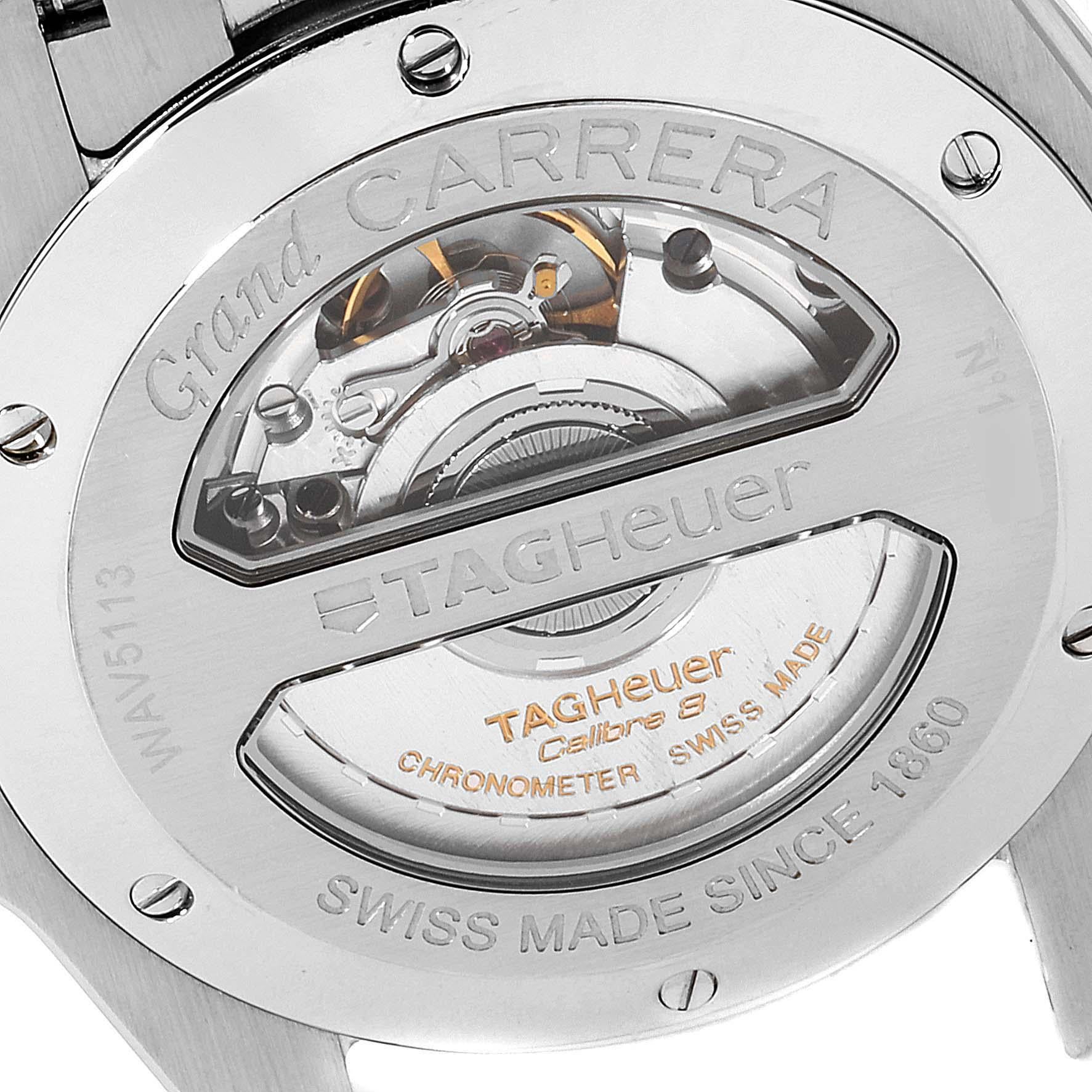 Men's TAG Heuer Grand Carrera Grand Date GMT Brown Dial Mens Watch WAV5113 For Sale