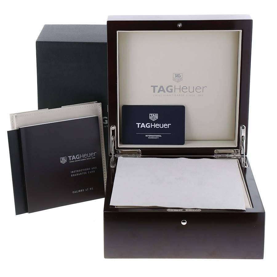 Tag Heuer Grand Carrera Titan Schwarz PVD Herrenuhr CAV518B Box Card im Angebot 6