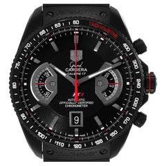 Tag Heuer Grand Carrera Titanium Black PVD Mens Watch CAV518B Box Card