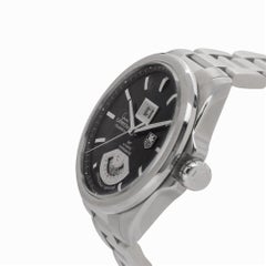 TAG Heuer Grand Carrera WAV5111 Men's Automatic Watch Black Dial SS