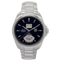 TAG Heuer Grand Carrera WAV5111 Men's Automatic Watch Black Dial SS