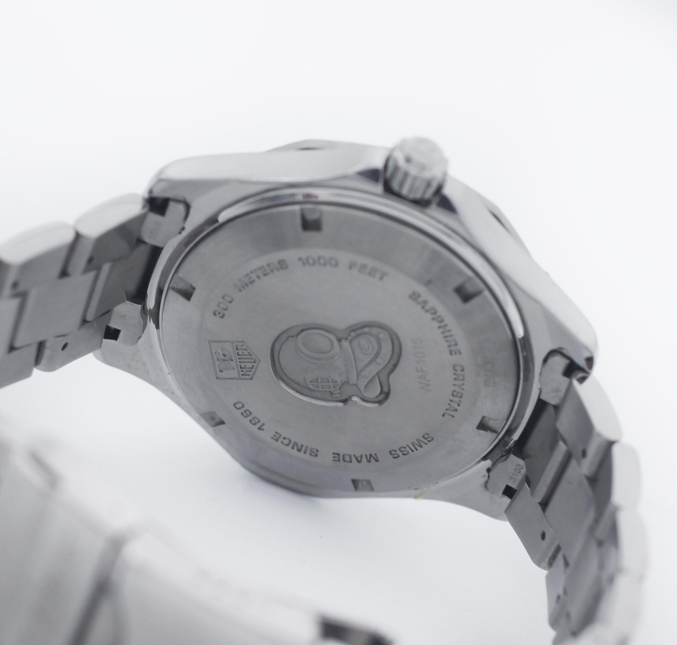 TAG Heuer Gray Waf1015 Aquaracer Swiss-quartz Watch In Good Condition For Sale In San Fernando, CA