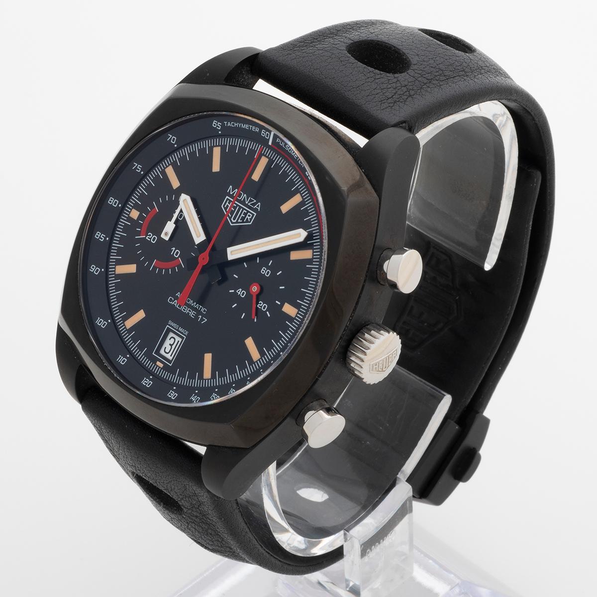 TAG Heuer /Heuer Monza Neuauflage Ref CR2080. FC6375. 42 mm Gehäuse aus geschwärztem Titan. für Damen oder Herren