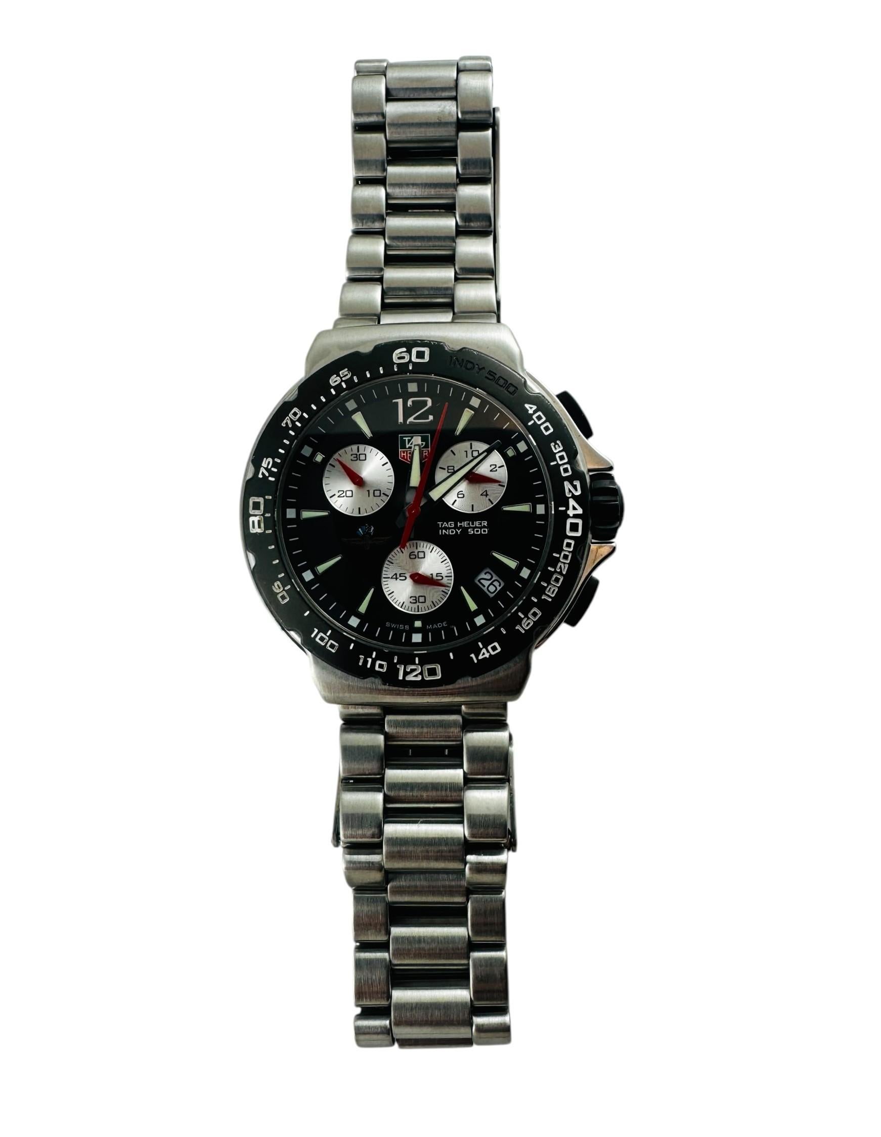 Montre Tag Heuer Indy 500 Chronograph CAC111A Cadran noir #20961 3