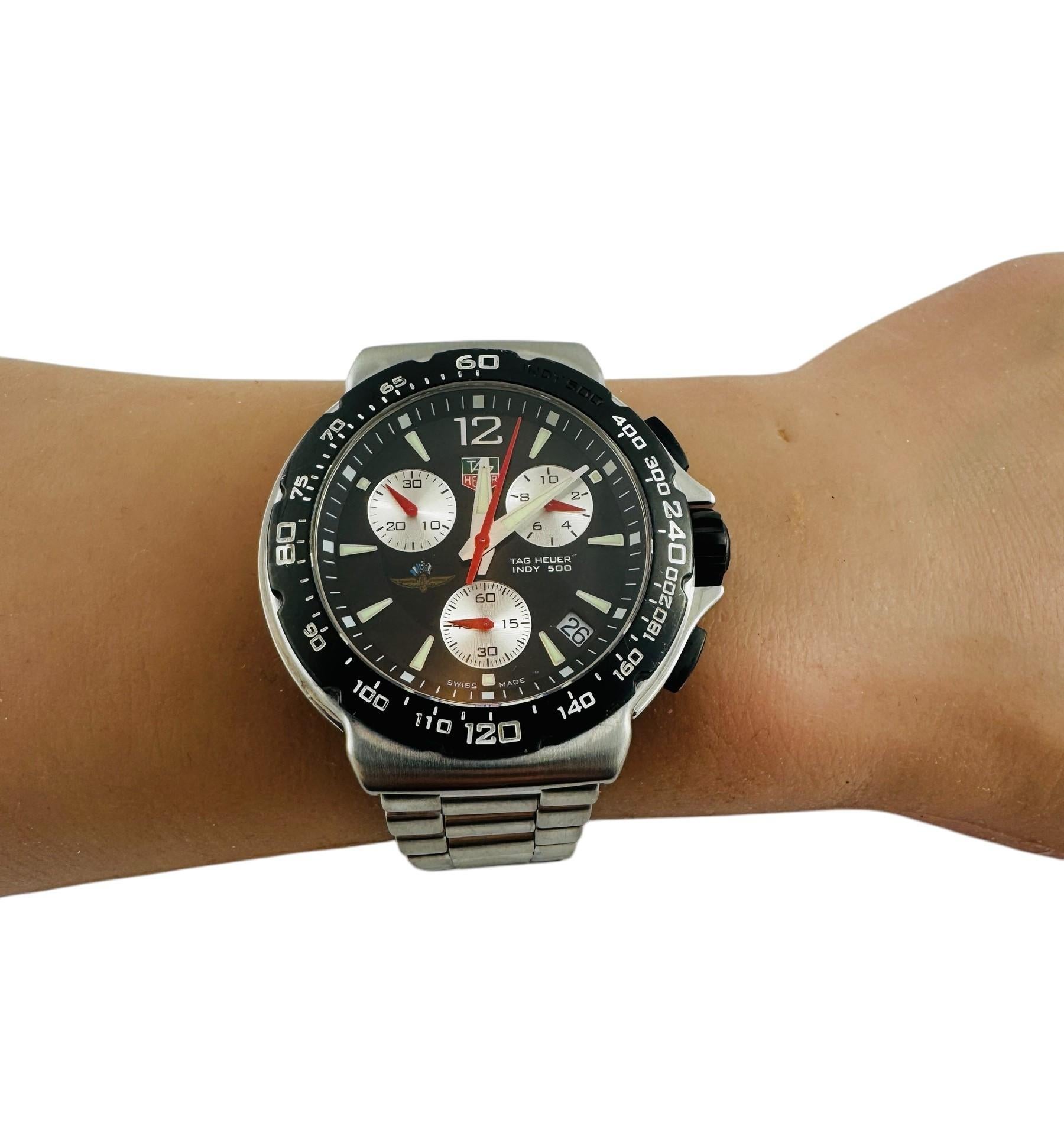 Montre Tag Heuer Indy 500 Chronograph CAC111A Cadran noir #20961 4