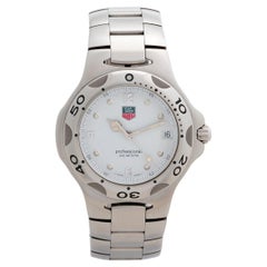 Tag Heuer Kirim Date Wristwatch Ref WL111E, Stainless Steel, White Dial, Yr 2001