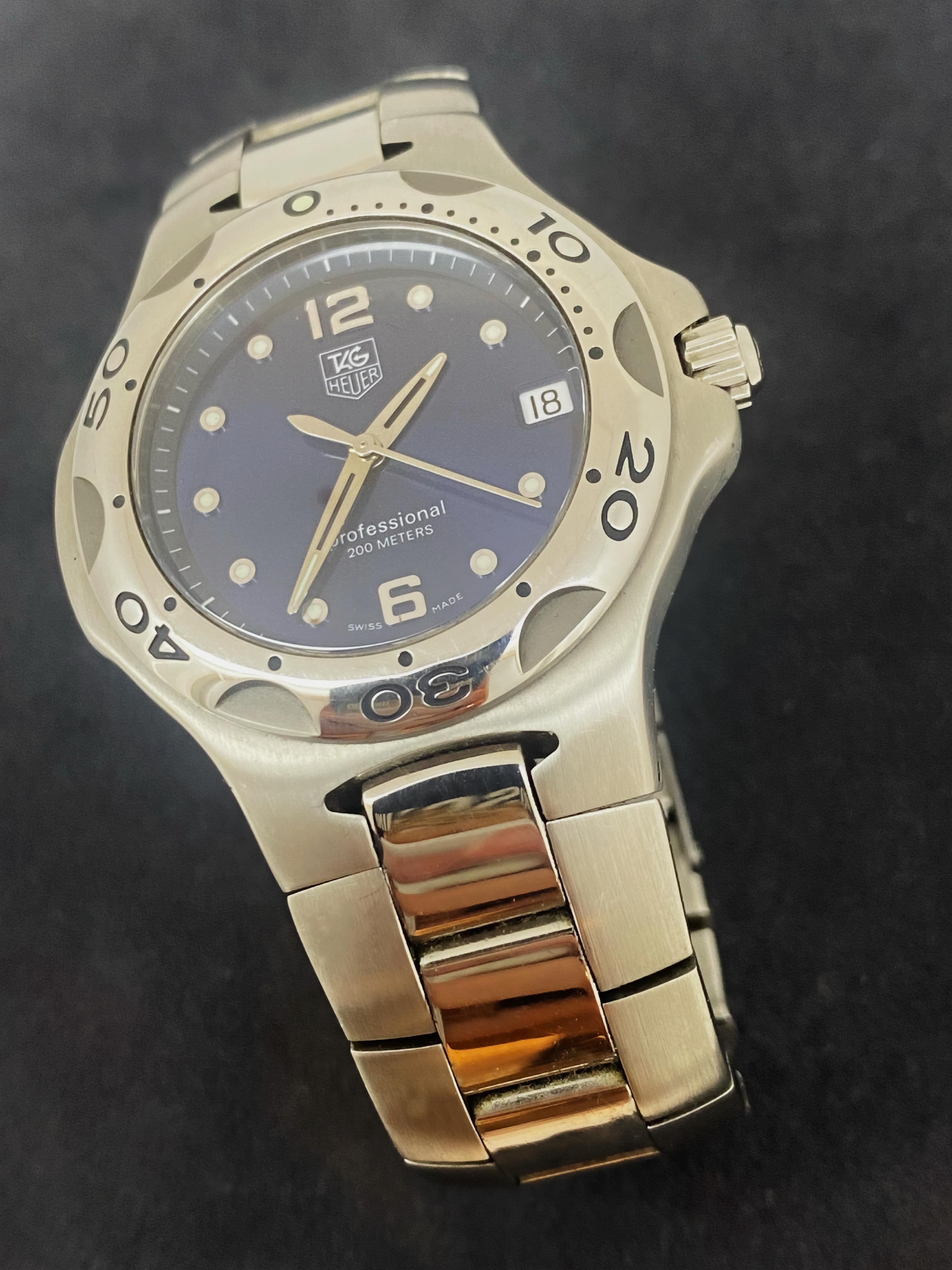 This Stylish & Versatile TAG Heuer KIRIUM
Professional 200m Gents' Watch features: 

38mm (not including the winder) Case 
performed in Stainless Steel,
in matte finish  
with screw down back & crown & 
rotating bezel in bright finish
signed &