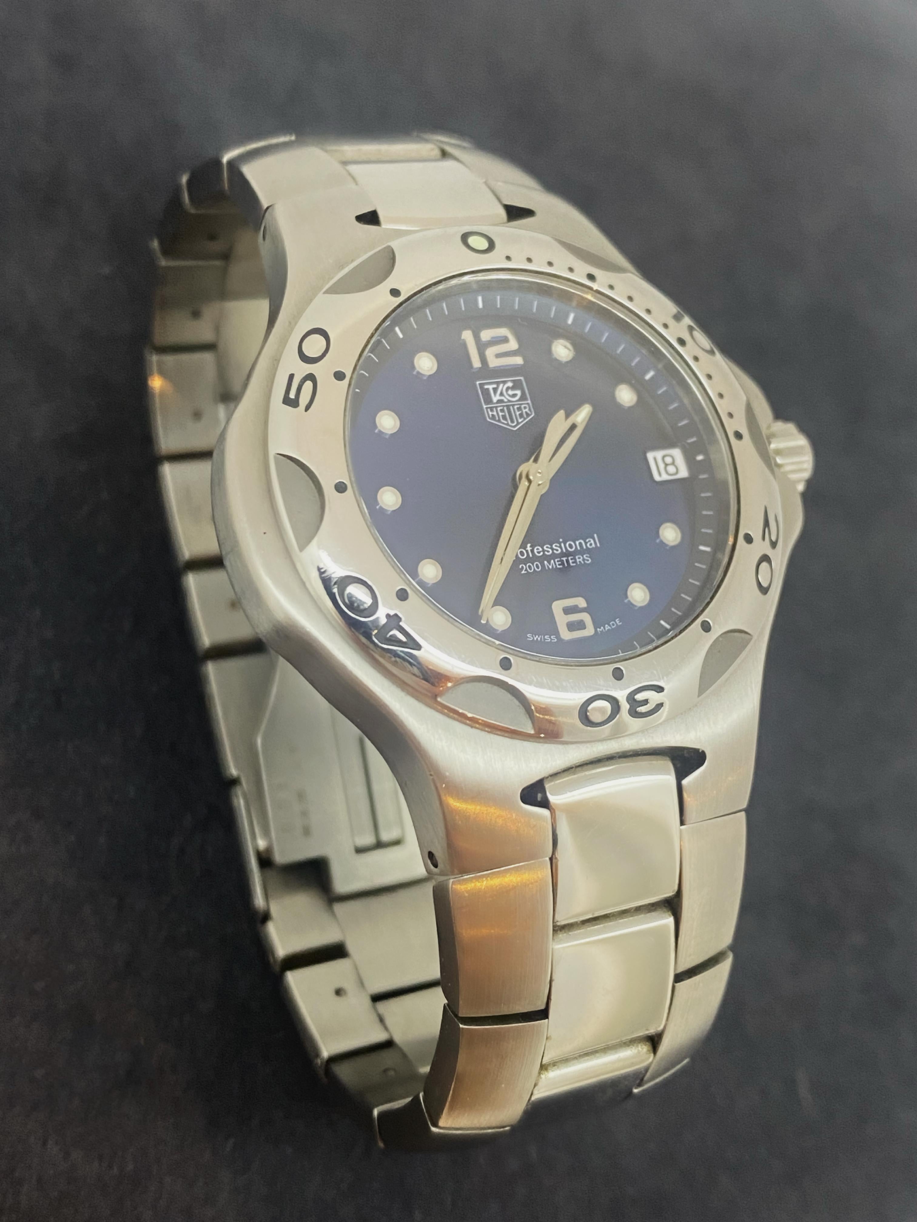 TAG Heuer Kirium Professional 200m WL111F.BA0701 Blue Sunburst Dial Mens Watch In Excellent Condition In MELBOURNE, AU