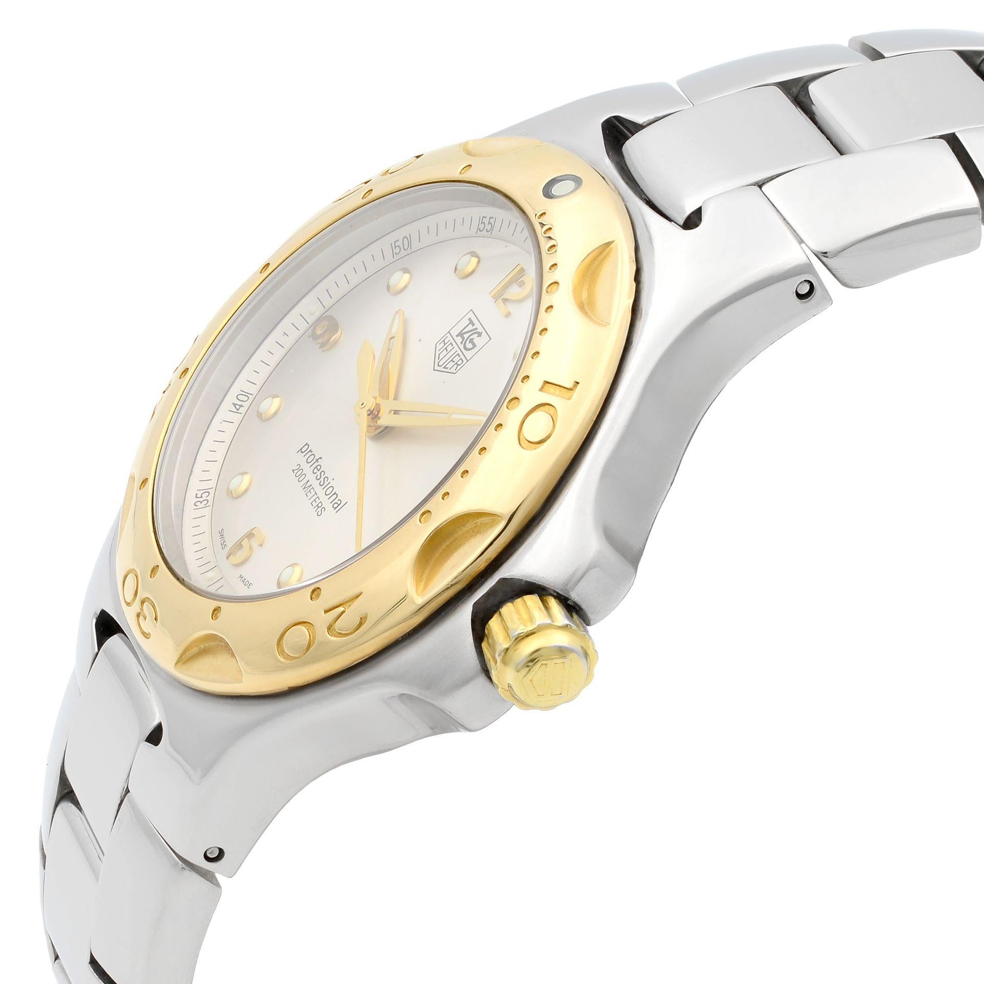 tag heuer gold and silver watch