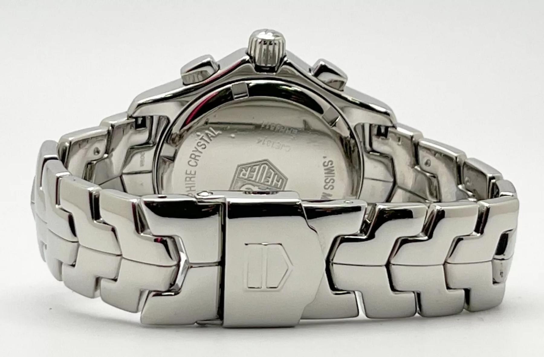 Women's Tag Heuer Ladies Link Diamond Watch CJF1314.BA0580 MOP Dial Steel Box Paper For Sale