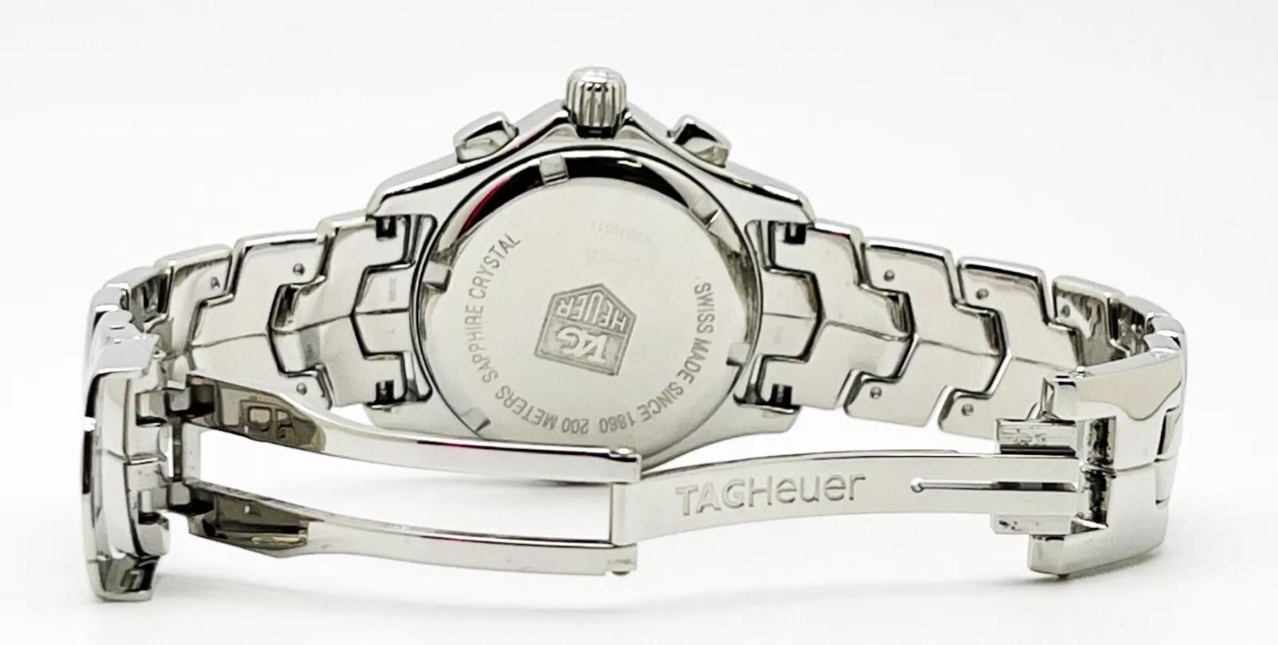 Tag Heuer Ladies Link Diamond Watch CJF1314.BA0580 MOP Dial Steel Box Paper For Sale 1