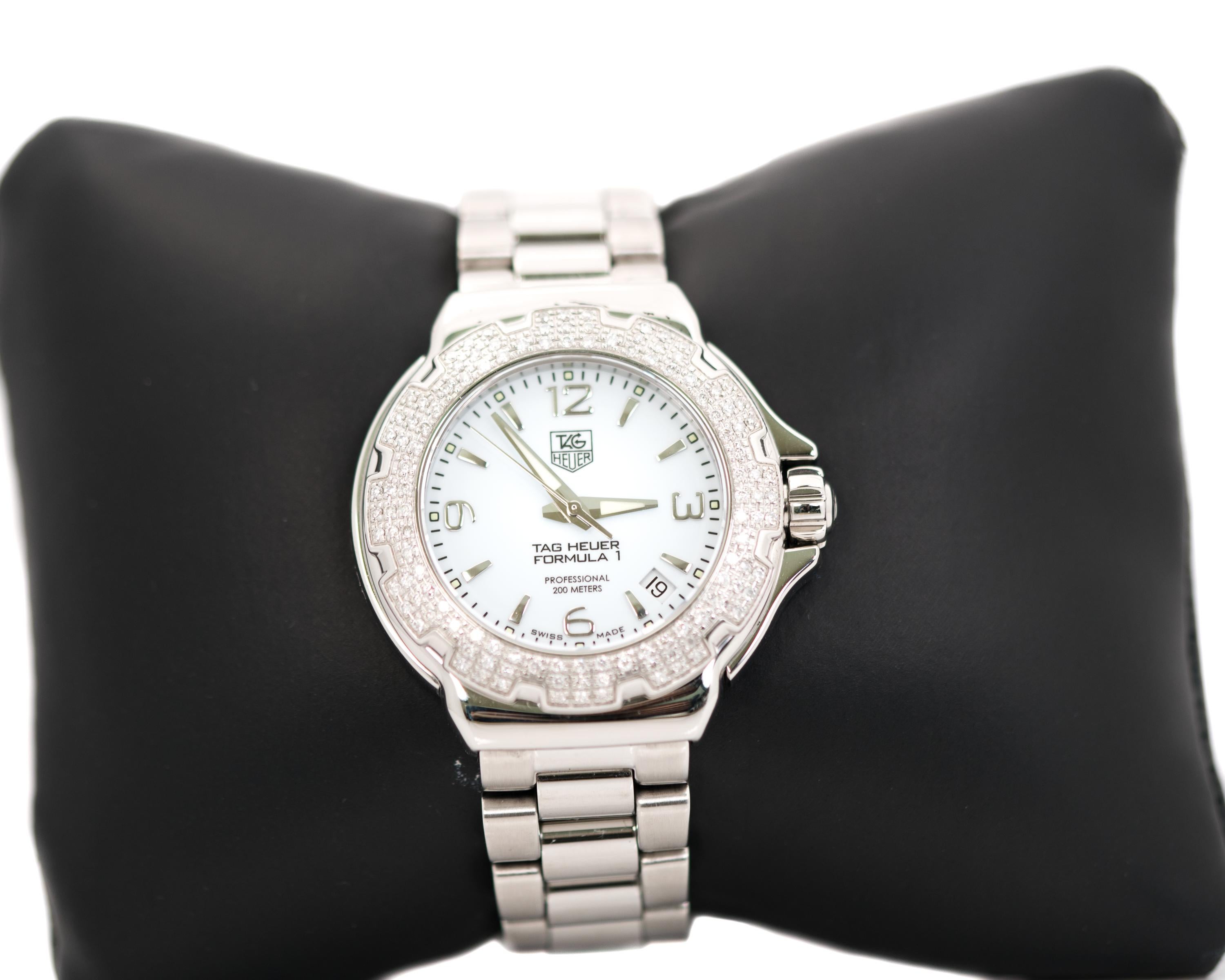 Women's TAG Heuer Ladies Stainless Steel Diamond Formula 1 Quartz Wrist Watch