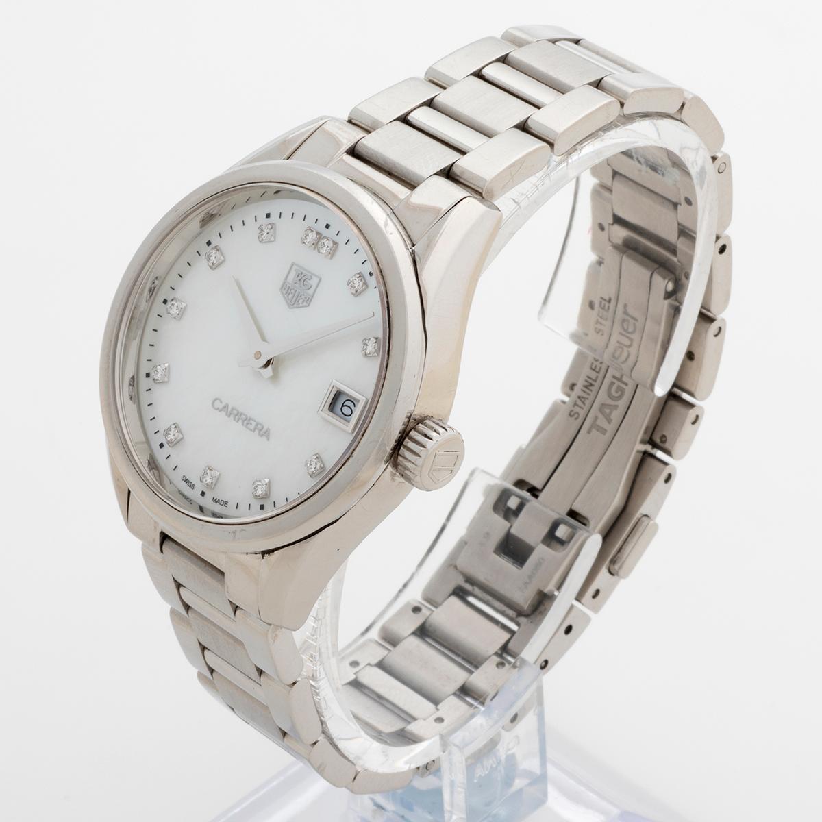 Montre-bracelet Tag Heuer pour femme, 33 mm, nacre, acier inoxydable, 2015 Excellent état à Canterbury, England