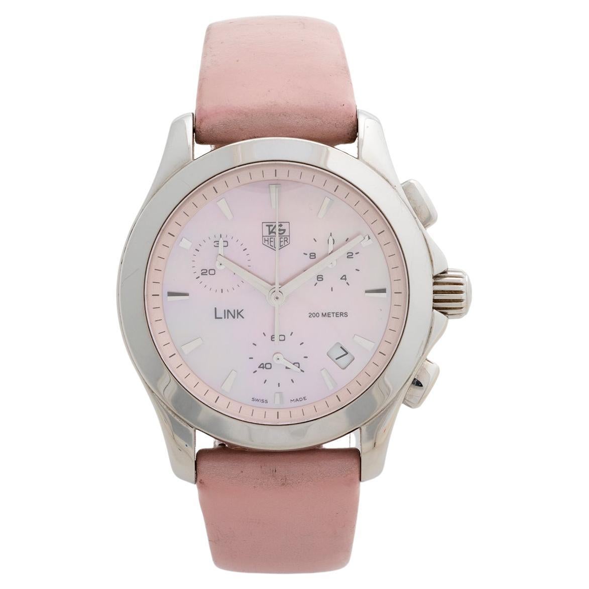 Tag Heuer Lady Link Wristwatch Ref CJF1311. Pink Mother of Pearl Dial. Year 2000 For Sale