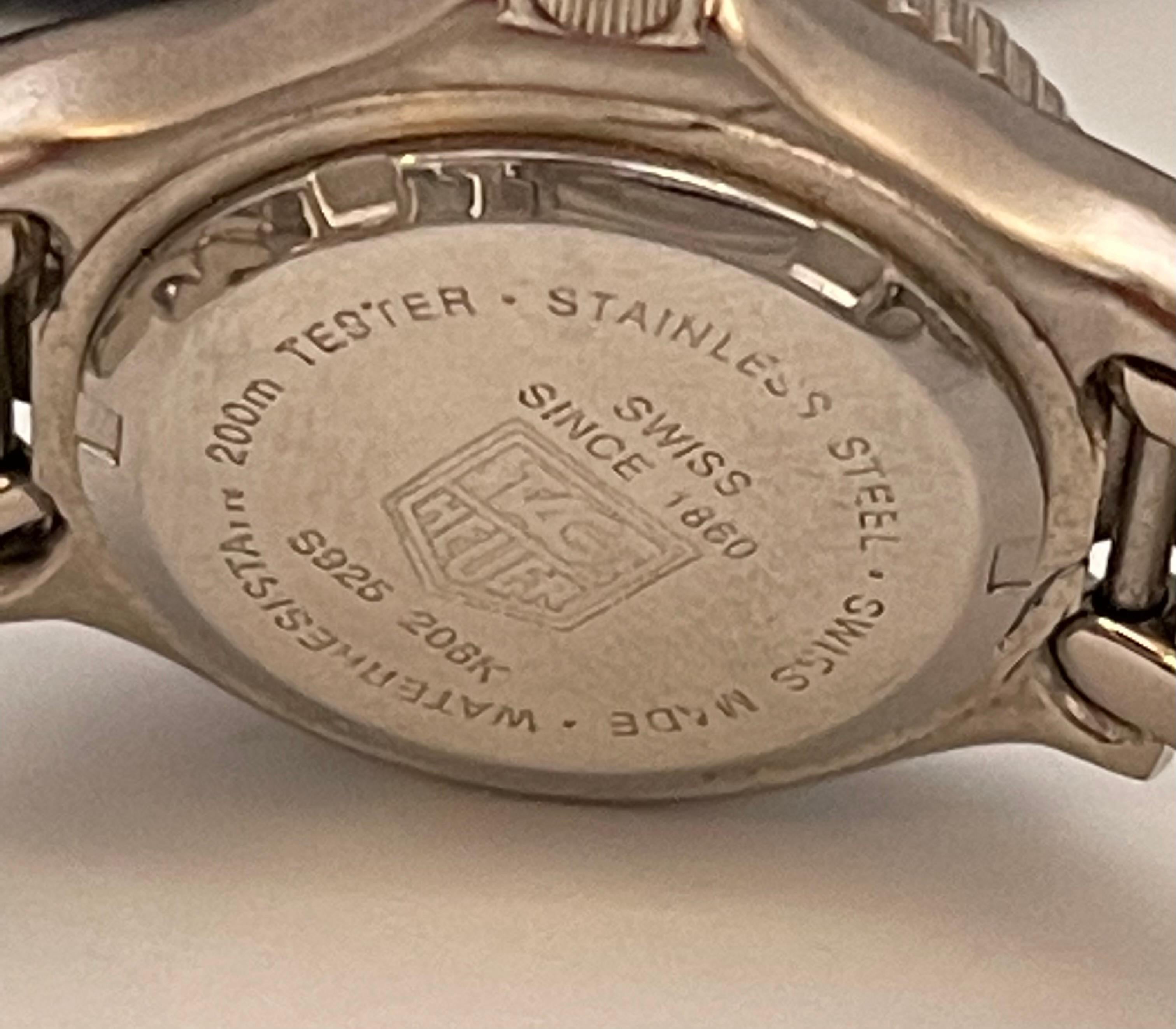 TAG Heuer Link Date Series White Dial Stainless Steel Ladies Watch In Excellent Condition In New York, NY