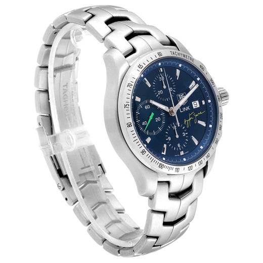 Tag Heuer Link Ayrton Senna Limited Steel Men S Watch Cjf2113 Ba0576 For Sale At 1stdibs