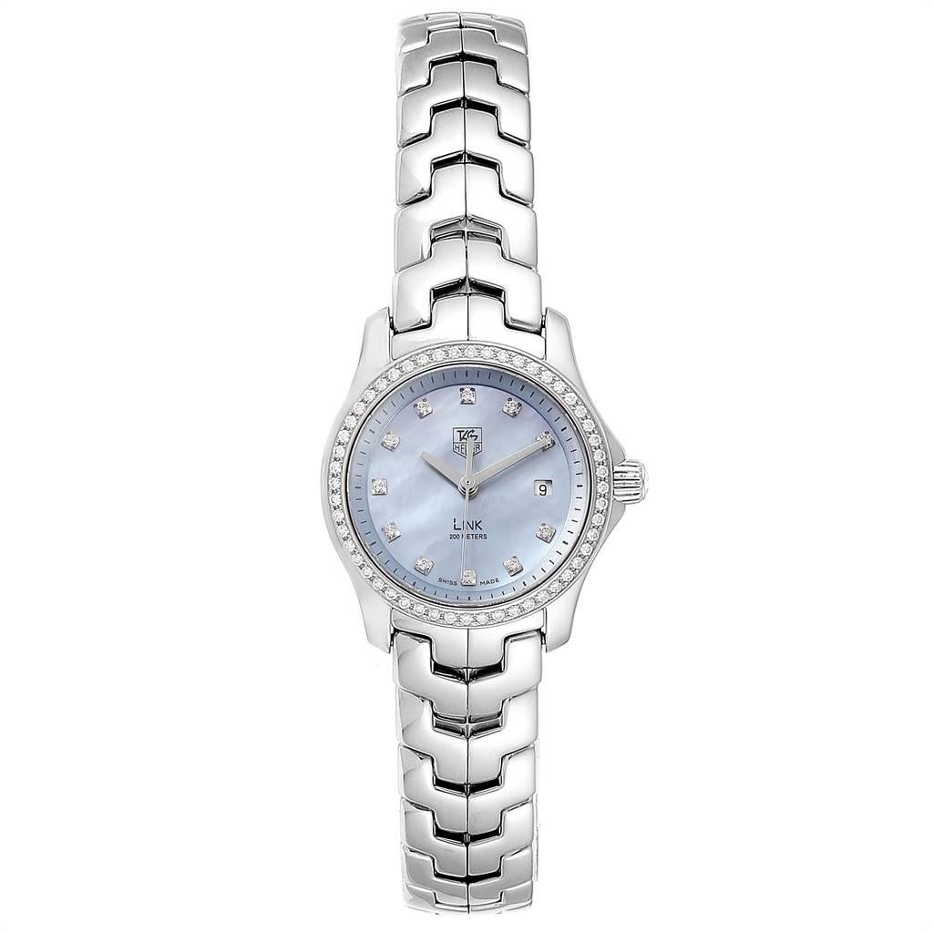 tag heuer blue mother of pearl