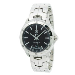 Tag Heuer Link Caliber 5 Wat2010 Mens Automatic Watch Black Dial Ss 41Mm