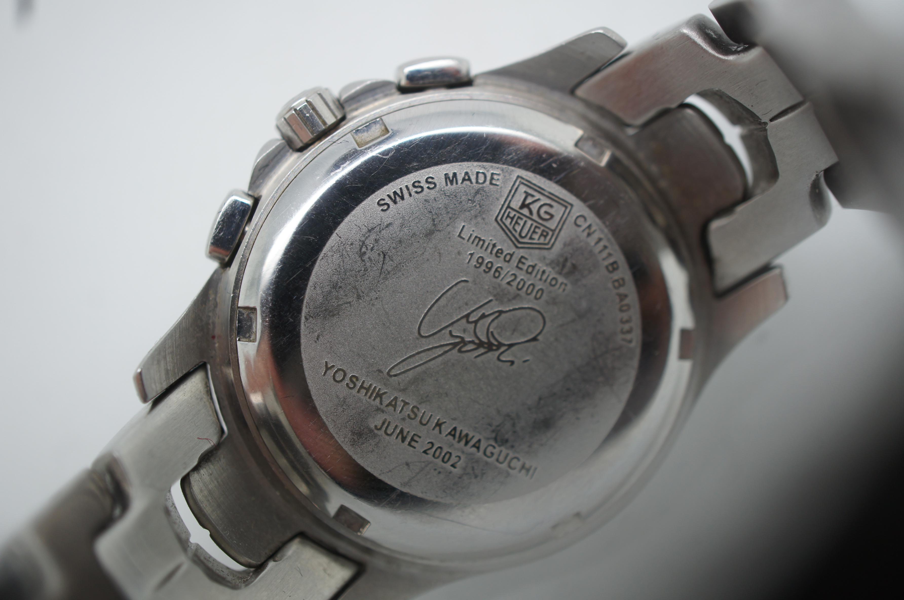 TAG Heuer Link Calibre 36 Chronograph Men's Quartz Wristwatch Yoshi Kawaguchi For Sale 1