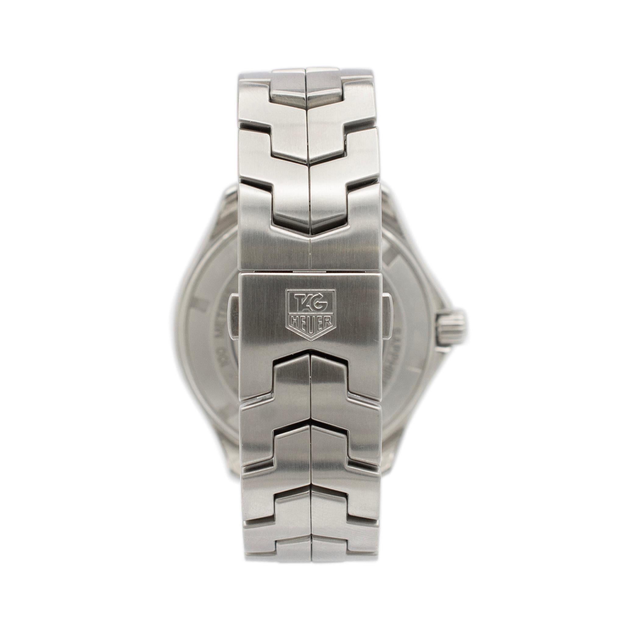 Tag Heuer Link Calibre 5 WAT2011 42MM Stainless Steel Men’s Watch In Excellent Condition In Houston, TX