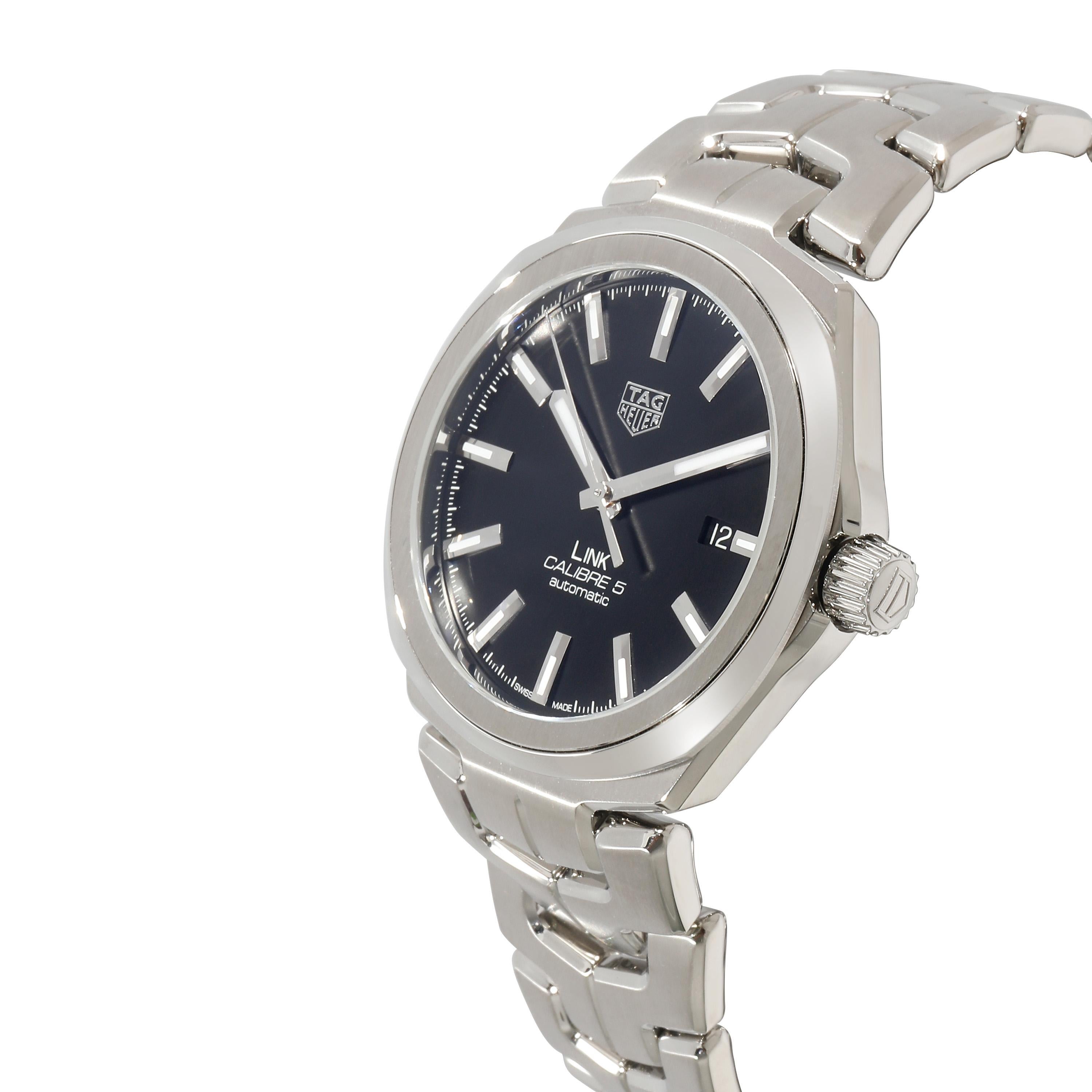 Tag Heuer Glieder Kaliber 5 WBC2110.BA0603 Herrenuhr in  Rostfreier Stahl im Zustand „Hervorragend“ in New York, NY