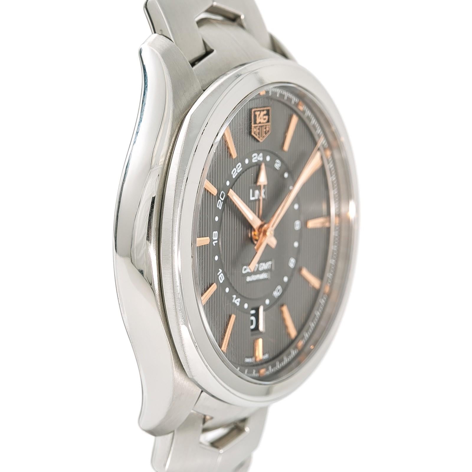 TAG Heuer Link Calibre 7 GMT WAT201C Men’s Automatic Watch SS at