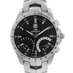 TAG Heuer Link Calibre S Multifunction Steel Black Quartz Watch CJF7110.BA0592