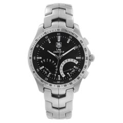 TAG Heuer Link Calibre S Multifunction Steel Black Quartz Watch CJF7110.BA0592
