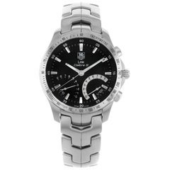 TAG Heuer Link Chronograph Schwarzes Zifferblatt Stahlquarz Herrenuhr CJF7110.BA0592