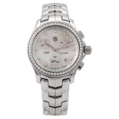 Tag Heuer Link Diamond Accent Mother of Pearl Dial Chrono Women's Quartz Watch