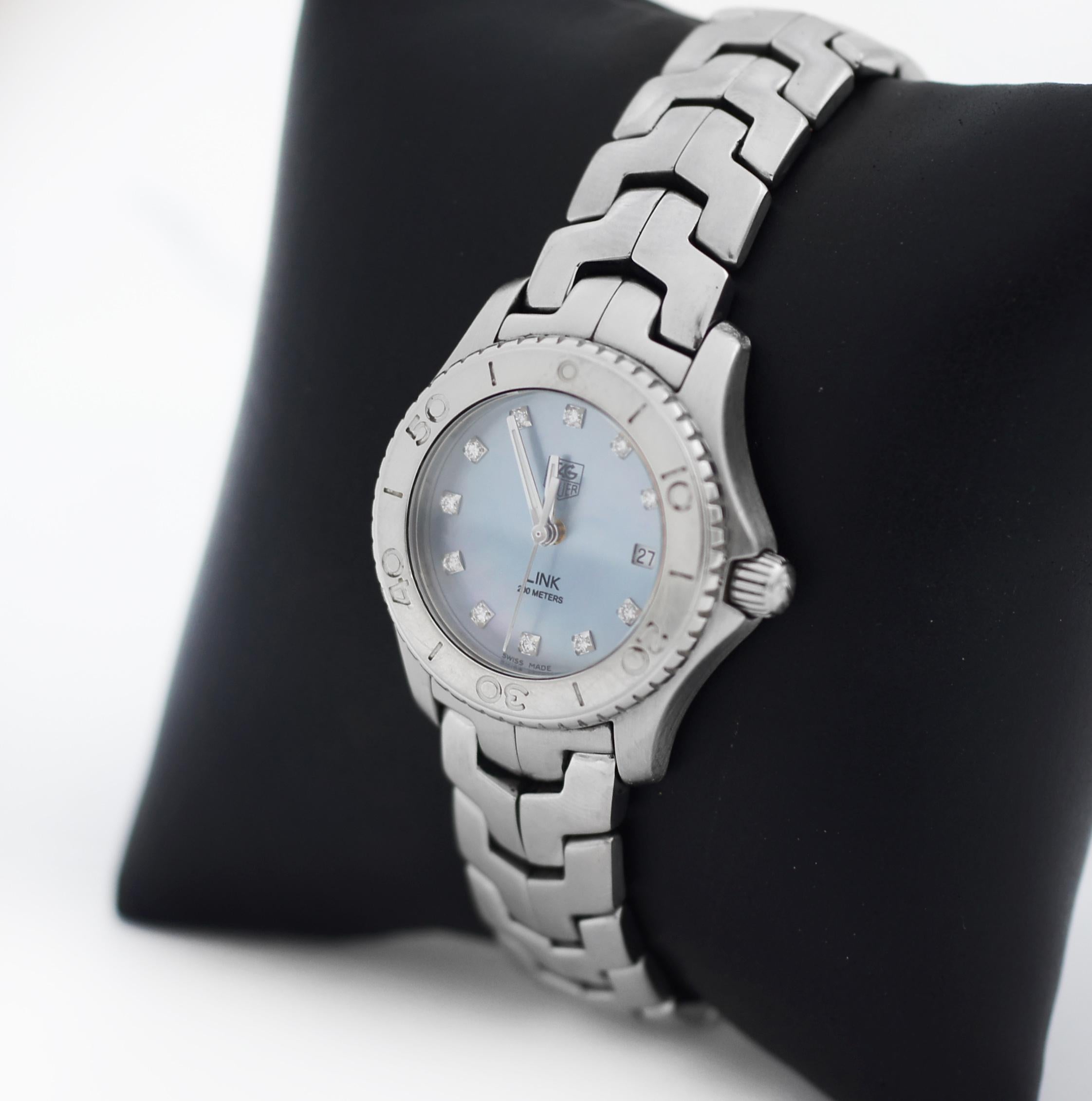 Tag Heuer Link Diamond Blue MOP Watch WJ1317 For Sale 1