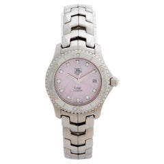 Used Tag Heuer Link Ladies Wristwatch.Ref WJ131-C1. Mother of Pearl Dial/Diamonds.