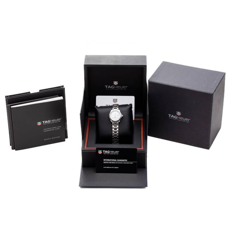 Tag Heuer Link Lady 27mm Quartz, ensemble complet en acier inoxydable Réf. : WJF1317.BA0572 Excellent état - En vente à București, RO