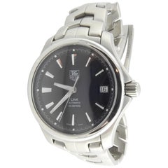 TAG Heuer Montre à maillons Link pour homme WJF2210 avec cadran noir et index en argent Boîte / papier