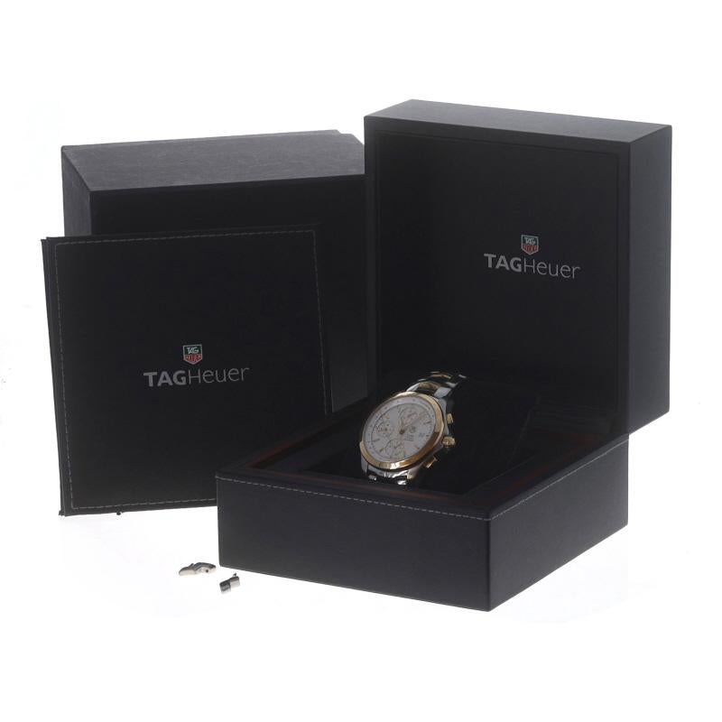 Tag Heuer Link Herrenarmbanduhr CJF2150 Edelstahl Gelbgold 18k Auto 1 Yr Wnty im Angebot 4